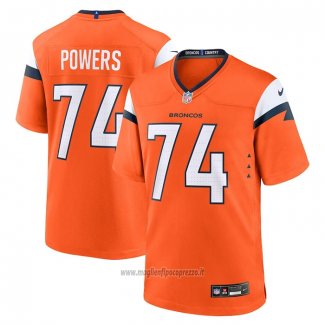 Maglia NFL Game Denver Broncos Ben Powers Arancione Bianco