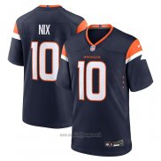 Maglia NFL Game Denver Broncos Bo Nix Alternato Blu