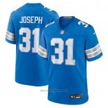 Maglia NFL Game Detroit Lions Kerby Joseph Blu Bianco