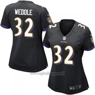 Maglia NFL Game Donna Baltimore Ravens Weddle Nero
