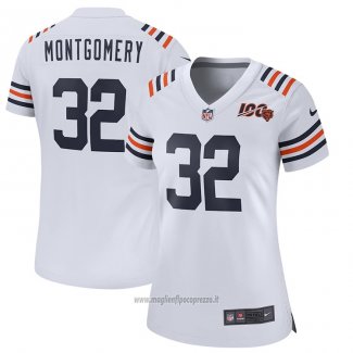 Maglia NFL Game Donna Chicago Bears David Montgomery Alternato Classic Bianco
