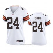 Maglia NFL Game Donna Cleveland Browns Nick Chubb 2020 Bianco
