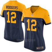 Maglia NFL Game Donna Green Bay Packers Rodgers Nero Giallo2