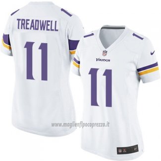 Maglia NFL Game Donna Minnesota Vikings Treadwell Bianco
