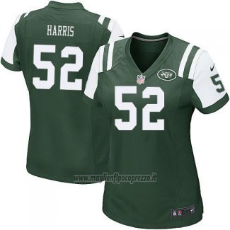 Maglia NFL Game Donna New York Jets Harris Verde