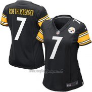 Maglia NFL Game Donna Pittsburgh Steelers Roethlisberger Nero