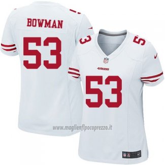 Maglia NFL Game Donna San Francisco 49ers Bowman Bianco