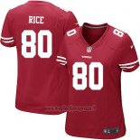 Maglia NFL Game Donna San Francisco 49ers Rice Rosso