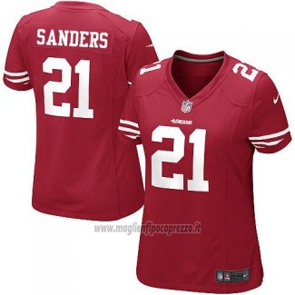 Maglia NFL Game Donna San Francisco 49ers Sanders Rosso