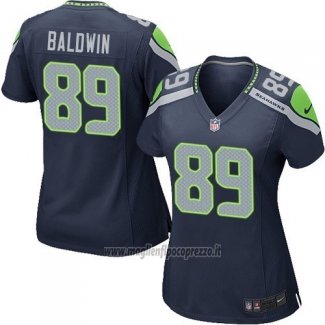 Maglia NFL Game Donna Seattle Seahawks Baldwin Blu Scuro