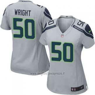 Maglia NFL Game Donna Seattle Seahawks Wright Grigio