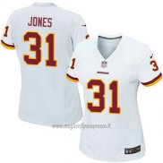 Maglia NFL Game Donna Washington Commanders Jones Bianco