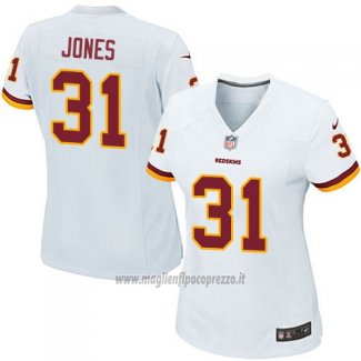 Maglia NFL Game Donna Washington Commanders Jones Bianco