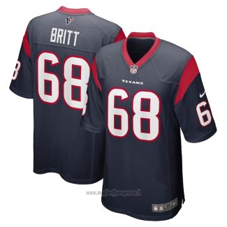 Maglia NFL Game Houston Texans Justin Britt Blu