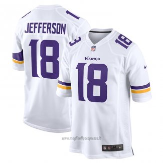 Maglia NFL Game Minnesota Vikings Justin Jefferson Bianco