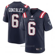 Maglia NFL Game New England Patriots Christian Gonzalez Blu
