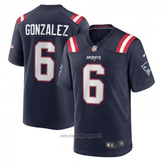 Maglia NFL Game New England Patriots Christian Gonzalez Blu
