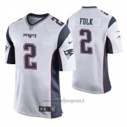 Maglia NFL Game New England Patriots Nick Folk Bianco
