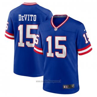 Maglia NFL Game New York Giants Tommy Devito Alternato Blu