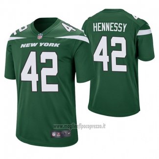 Maglia NFL Game New York Jets Thomas Hennessy Verde 60 Anniversario
