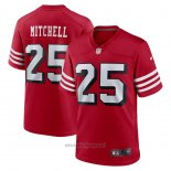 Maglia NFL Game San Francisco 49ers Elijah Mitchell Alternato Rosso