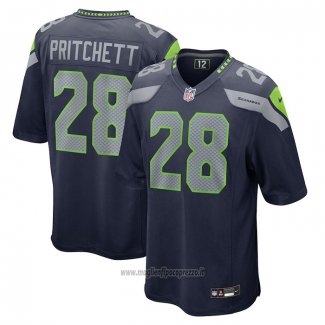 Maglia NFL Game Seattle Seahawks Nehemiah Pritchett Blu