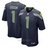 Maglia NFL Game Seattle Seahawks Number 1 Groom Blu