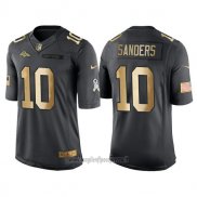 Maglia NFL Gold Anthracite Denver Broncos Sanders Salute To Service 2016 Nero