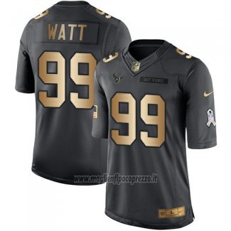Maglia NFL Gold Anthracite Houston Texans Watt Salute To Service 2016 Nero