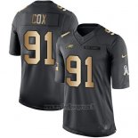 Maglia NFL Gold Anthracite Philadelphia Eagles Cox Salute To Service 2016 Nero