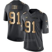 Maglia NFL Gold Anthracite Philadelphia Eagles Cox Salute To Service 2016 Nero