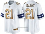 Maglia NFL Gold Game Dallas Cowboys Elliott Bianco