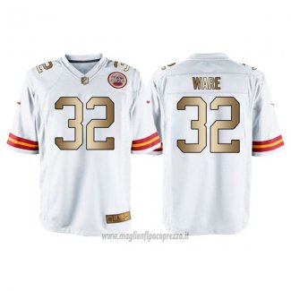 Maglia NFL Gold Game Kansas City Chiefs Ware Bianco