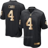 Maglia NFL Gold Game Las Vegas Raiders Carr Nero