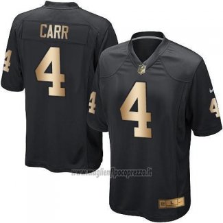 Maglia NFL Gold Game Las Vegas Raiders Carr Nero