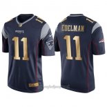 Maglia NFL Gold Game New England Patriots Edelman Profundo Blu
