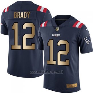 Maglia NFL Gold Legend New England Patriots Brady Profundo Blu
