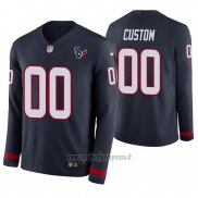 Maglia NFL Houston Texans Personalizzate Blu Therma Manica Lunga