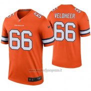 Maglia NFL Legend Denver Broncos Jarojo Veldheer Arancione Color Rush