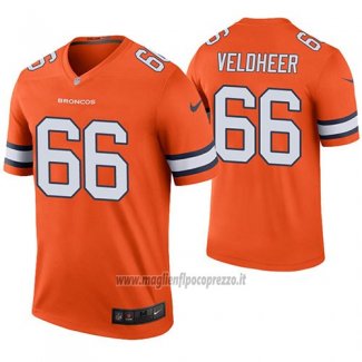 Maglia NFL Legend Denver Broncos Jarojo Veldheer Arancione Color Rush