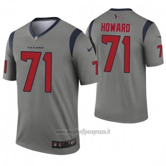 Maglia NFL Legend Houston Texans 71 Tytus Howard Inverted Grigio