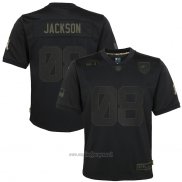 Maglia NFL Limited Bambino Baltimore Ravens Lamar Jackson 2020 Salute To Service Nero