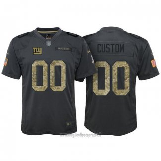 Maglia NFL Limited Bambino New York Giants Personalizzate 2016 Salute To Service Nero