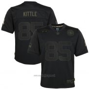Maglia NFL Limited Bambino San Francisco 49ers George Kittle 2020 Salute To Service Nero