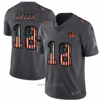 Maglia NFL Limited Cincinnati Bengals Green Retro Flag Nero