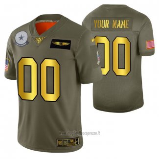 Maglia NFL Limited Dallas Cowboys Personalizzate 2019 Salute To Service Verde