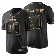 Maglia NFL Limited Dallas Cowboys Personalizzate Golden Edition Nero
