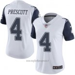 Maglia NFL Limited Donna Dallas Cowboys 4 Dak Prescott Elite Bianco