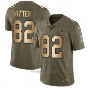 Maglia NFL Limited Donna Dallas Cowboys 82 Jason Witten Verde Or Stitched 2017 Salute To Service