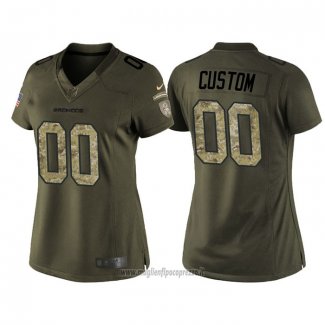 Maglia NFL Limited Donna Denver Broncos Personalizzate Salute To Service Verde
